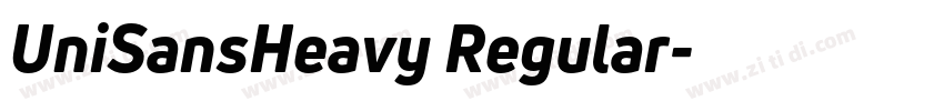 UniSansHeavy Regular字体转换